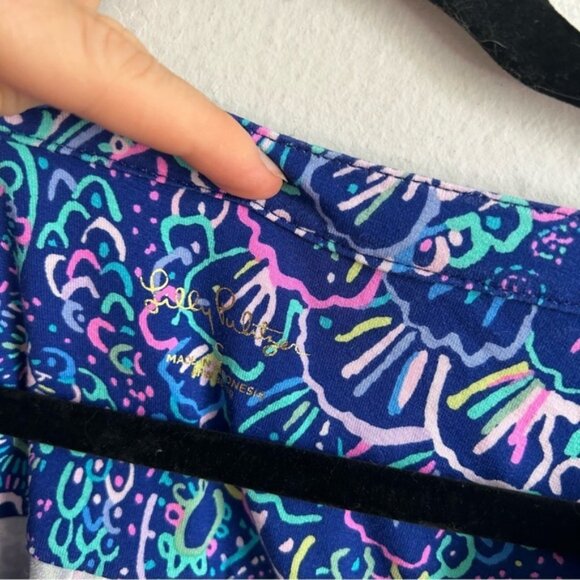 LILLY PULITZER Sz S Aubrey UPF 50 Multi Floral Tropical Pleated Dress - Picture 7 of 12